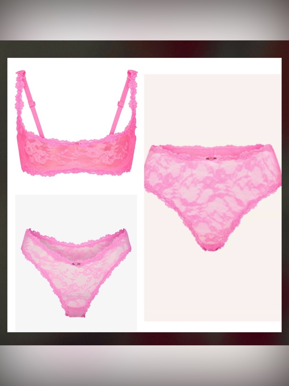 SKIMS Stretch Lace 3 pc Set NWT